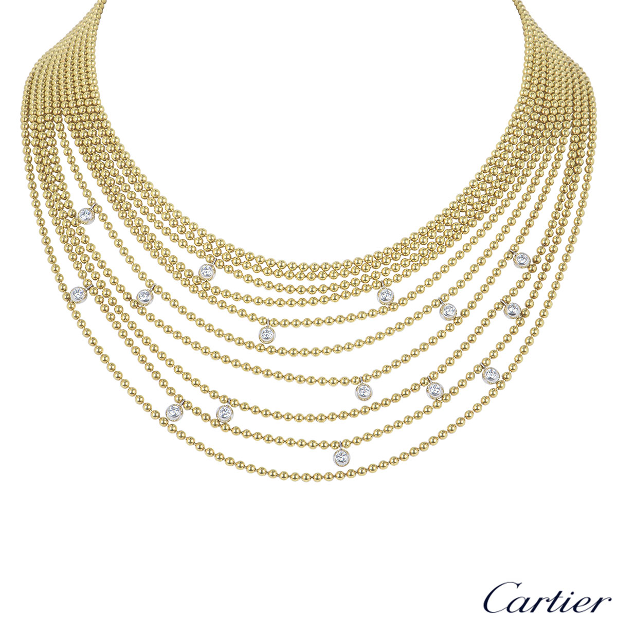 Cartier Bi-Colour Gold Diamond Draperie 